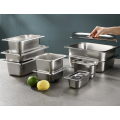 GRACE 304 Food Grade Square pots GN Pan Kitchen 1/9 1/6 1/4 1/3 Containers Lid 0.7mm Food pan Chafing Buffet Gastronorm Pan